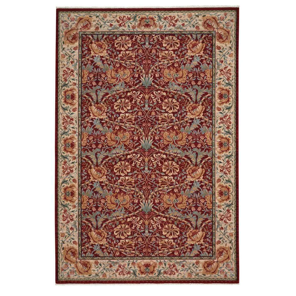 Original Design Lineage Rug – Nouveau Red Ivory Carefully Designed
