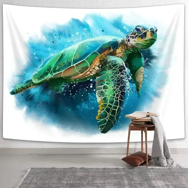 Healthy Sea Turtle Decorative Panel Tapestry Sophisticated