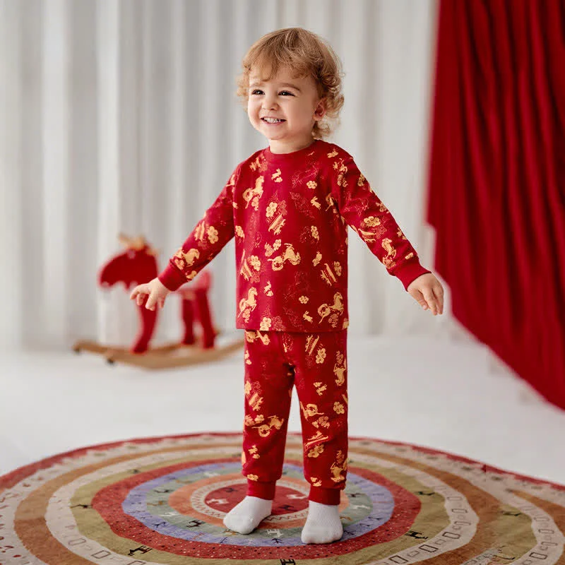 Official Ownkoti Golden Pony Cotton Kids Loungewear Set Premium