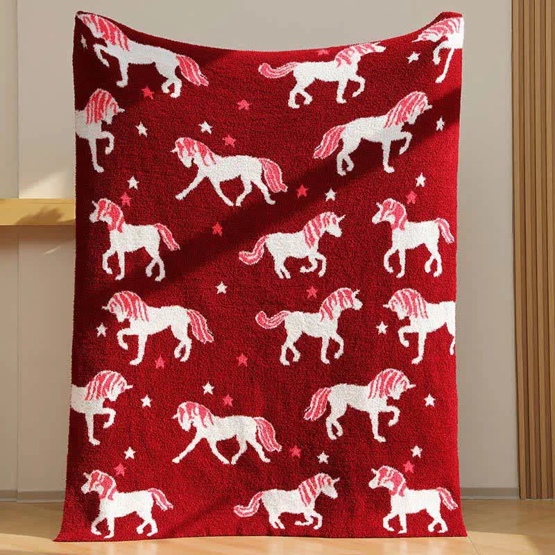 Minimalist Ownkoti Ultra-Soft Unicorn Yarn Throw Blanket Comfortable