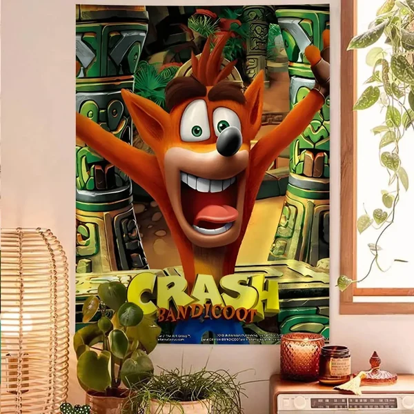 Efficient Crash Bandicoot Tapestry Expertly Made