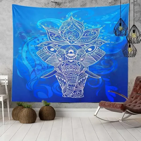 Environmentally Friendly Sacred Elephant Wall Mural User-Friendly