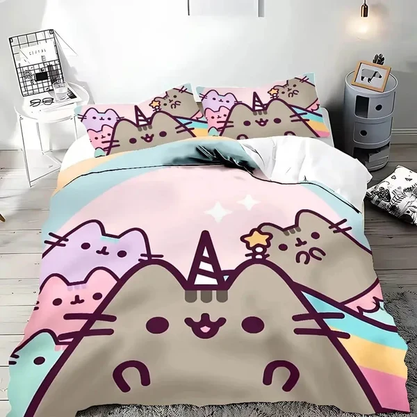 Sophisticated Pusheen Cat Quilt Cover Stylish