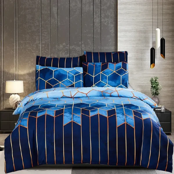 Official 3D Geometric Printed Quilt Cover Easy-to-Use