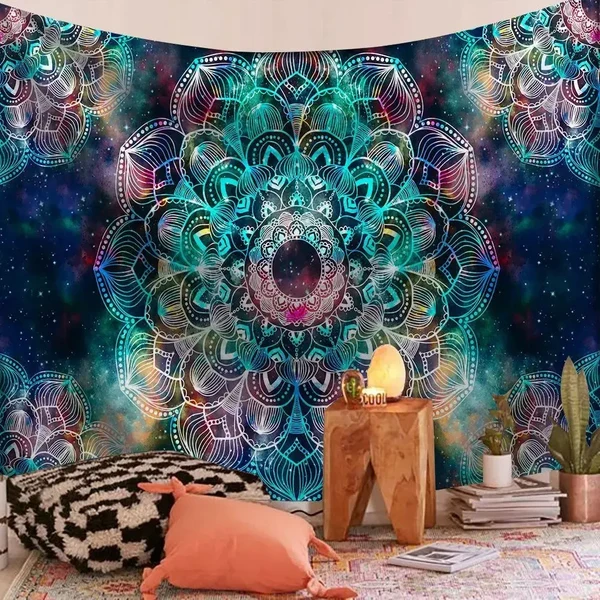 Easy-to-Use Indian Mandala Coffee Shop Wall Tapestry Enhanced