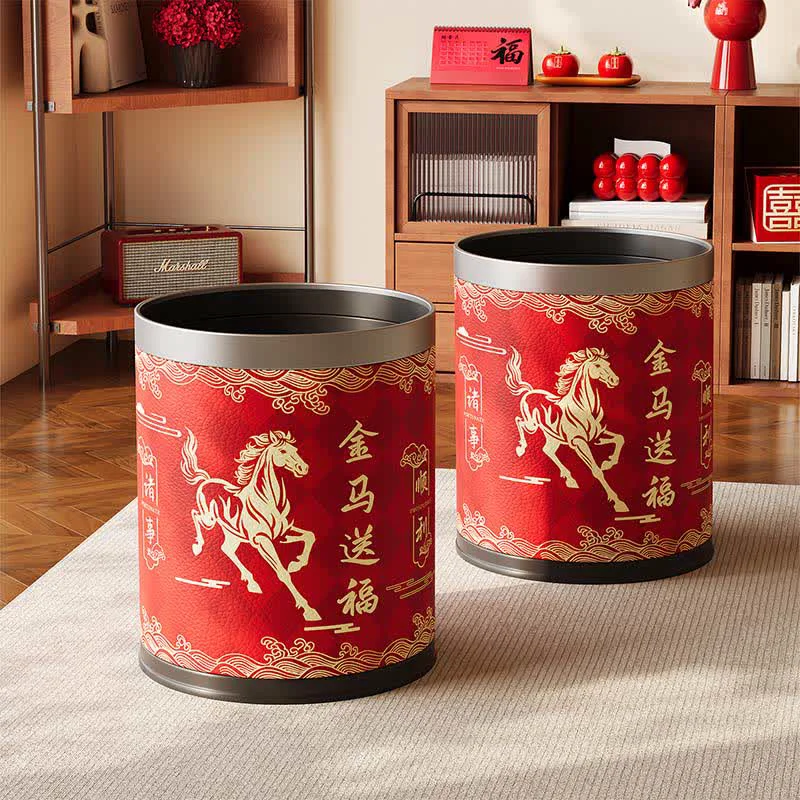 Premium Material Ownkoti Oriental Heritage Galloping Horse Waste Bin Classic