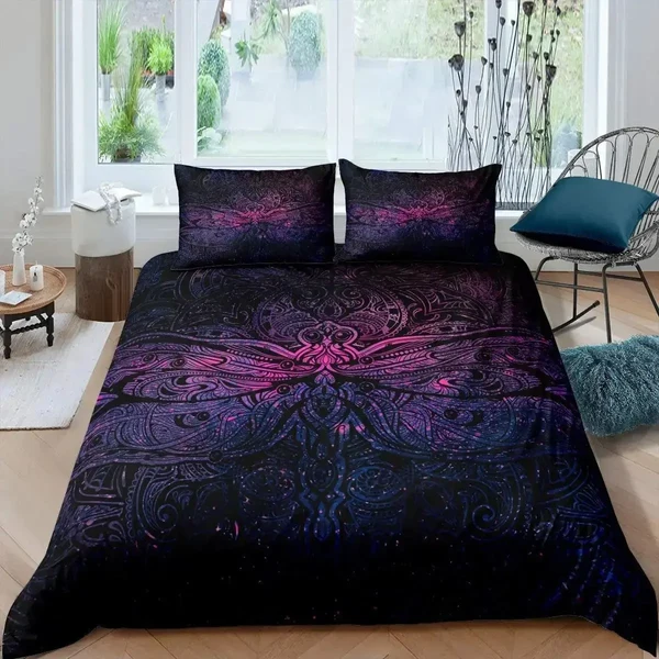 Optimized Dragonfly Mandala King Size Bedding Set First-Class