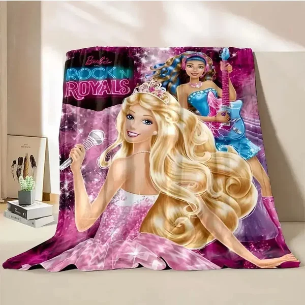 Breathable American Barbie Pink Throw Blanket Enhanced