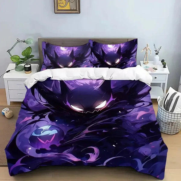 Green Gengar Pokémon Bedding Set Practical