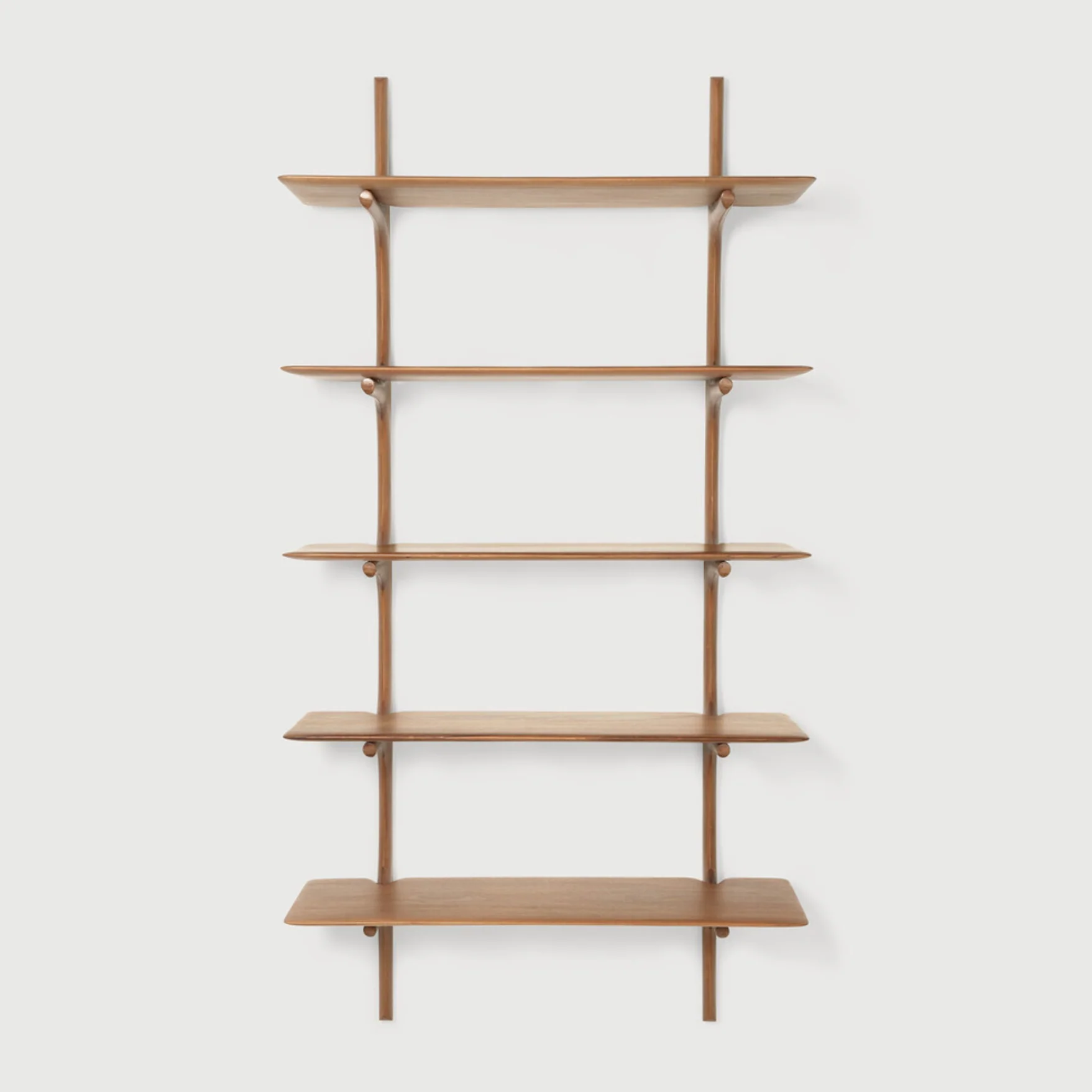 Exclusive Pi Mahogany Wall Shelf 5 Shelves Convenient