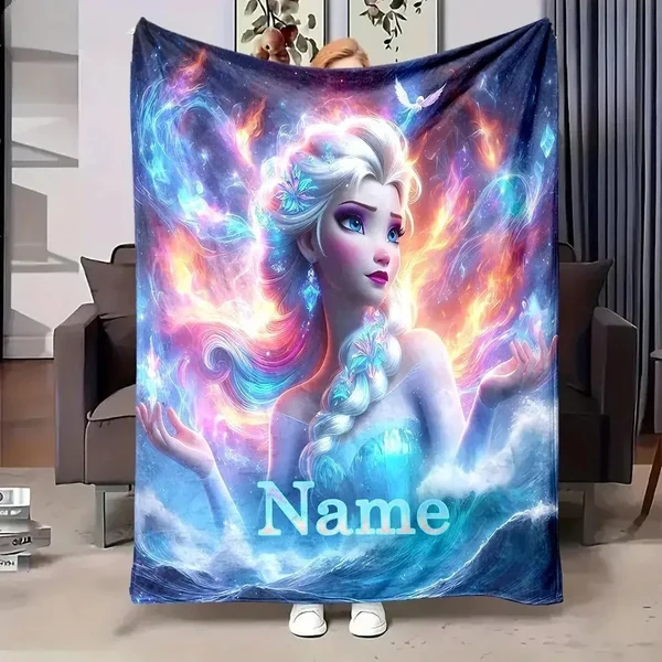 Excellent Custom Frozen Cartoon Kids Blanket Relaxed