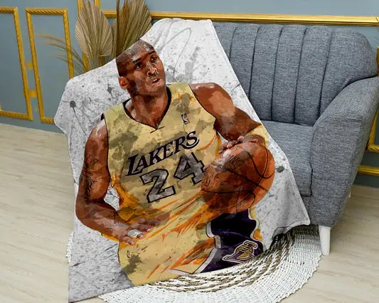 Carefully Designed Basketball Athlete Flannel Blanket Modern