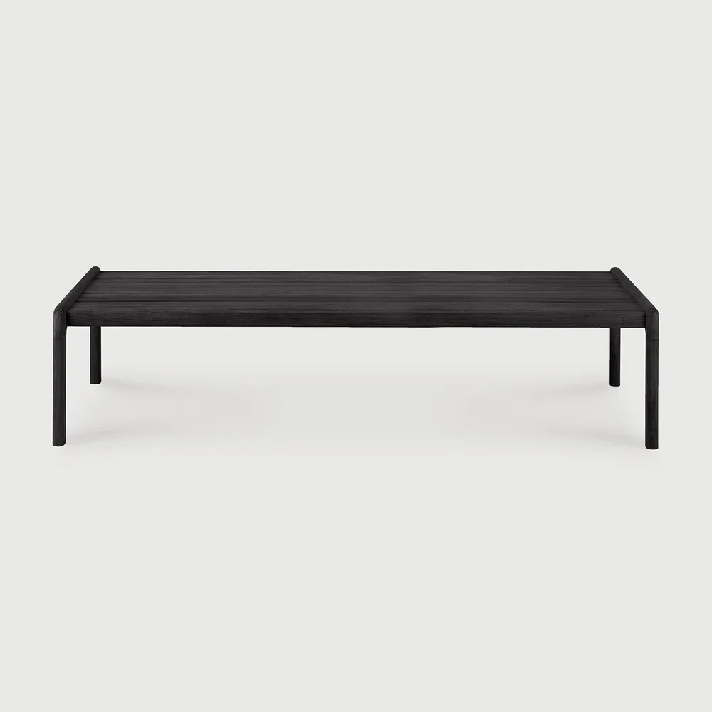 Unique Jack Solid Black Teak Outdoor Coffee Table 59.5 quot High-Grade