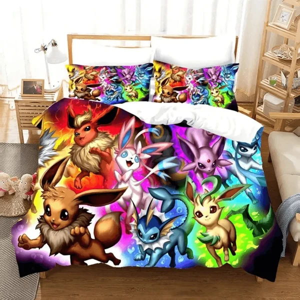 Fine Crafted 3D Pokemon Pikachu Anime Doona Cover Reliable
