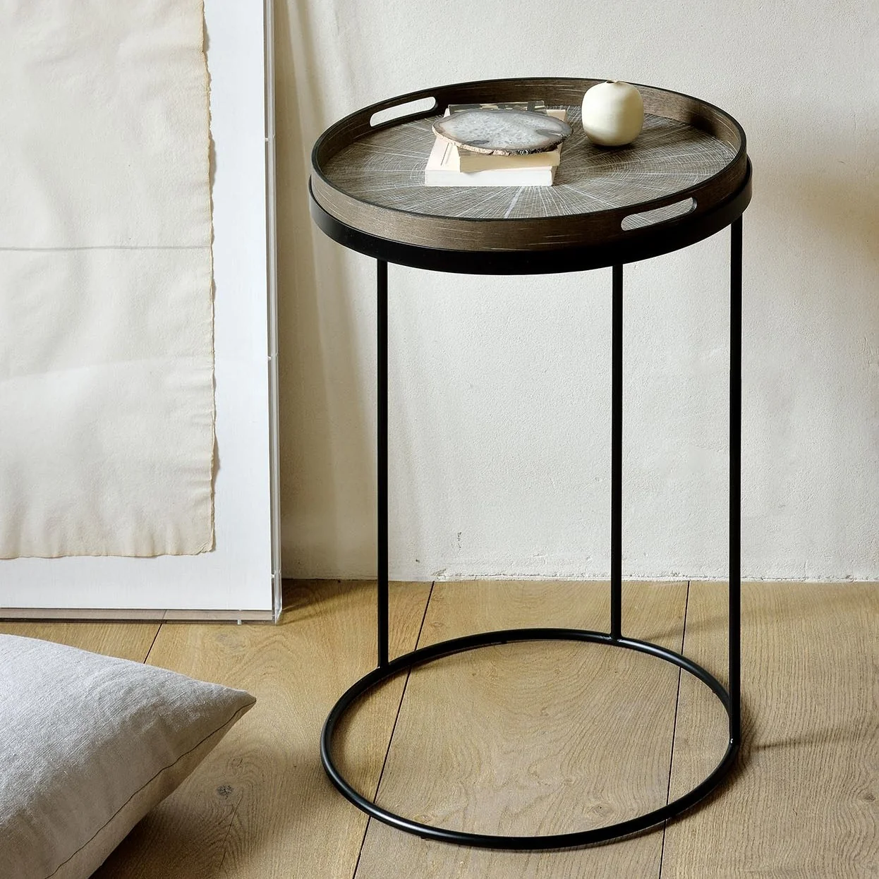 Pure Round Tray Side Table Small Tray Not Included Comfortable