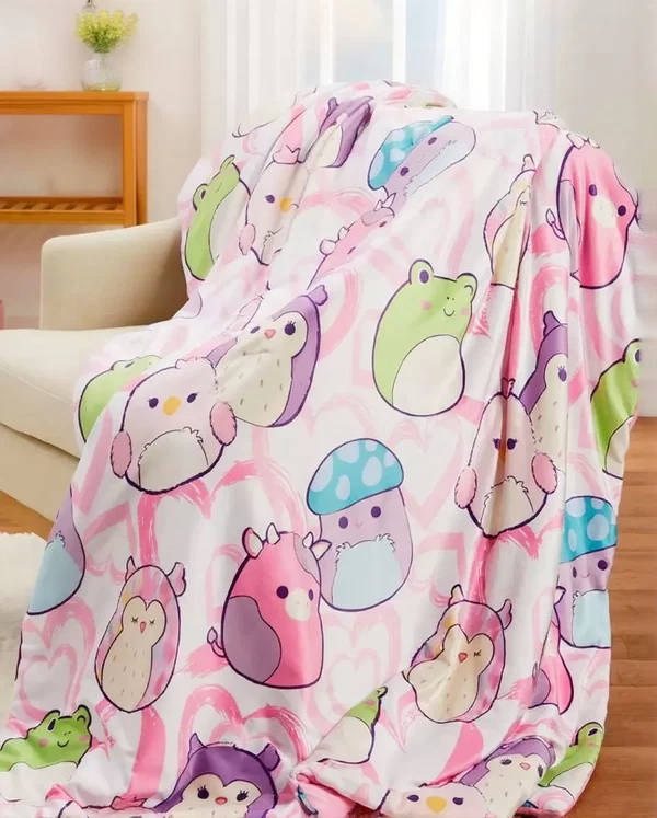 Unique Squishmallows Inspired Throw Blanket Solid