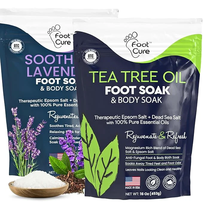 Eco-Friendly FOOT CURE Tea Tree Oil Soothing Lavender Foot Soak Original Design