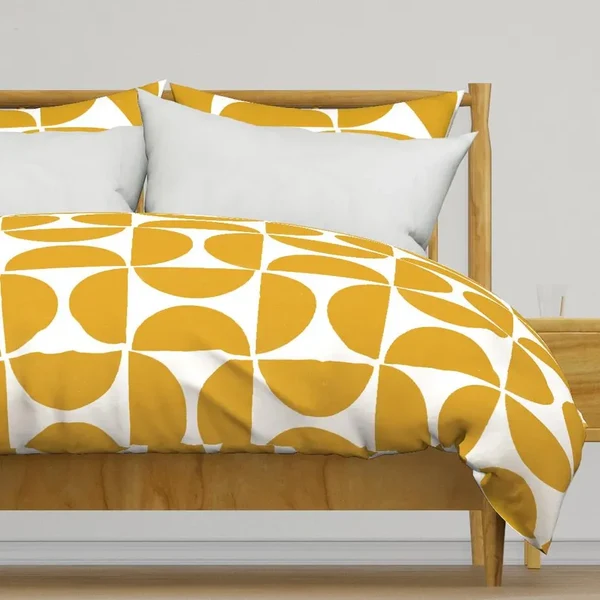 Dependable Retro Mid Century Modern Geometric Abstract Duvet Cover Proven