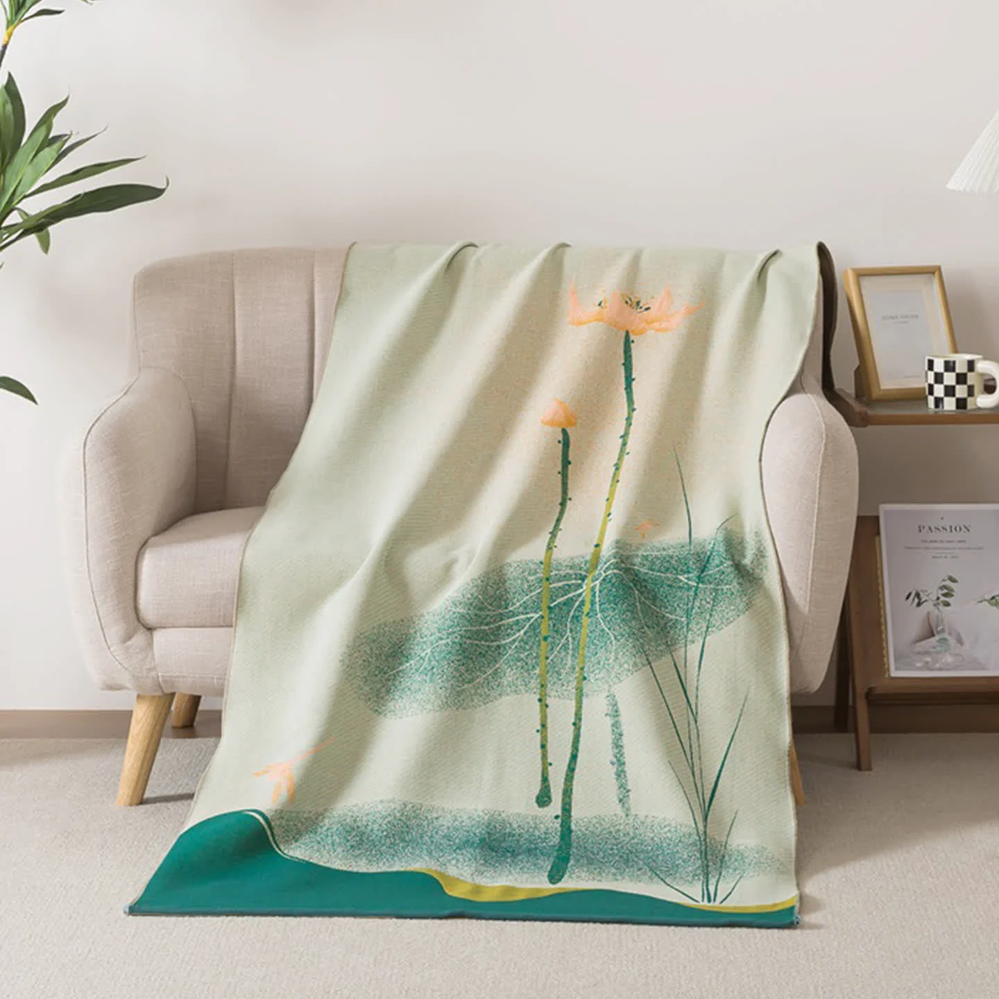 Exceptional Ownkoti Traditional Lotus Floral Cotton Gauze Bath Towel Fine Crafted
