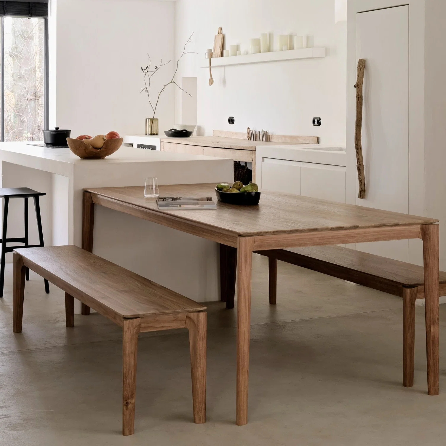 Quality Bok Solid Teak Dining Table 87 quot Enhanced
