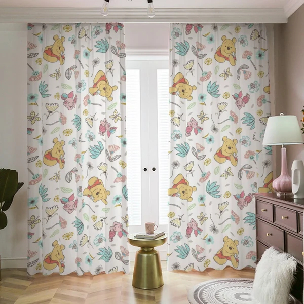 World-Class Winnie the Pooh Nursery Curtains – Room Darkening Kids Bedroom amp Baby Room Drapes Convenient