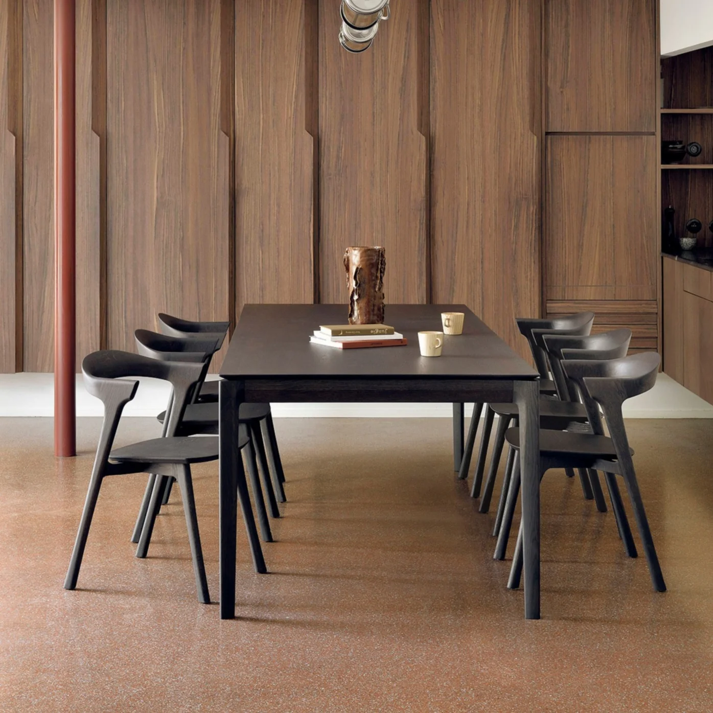 Flexible Bok Solid Brown Oak Dining Table 79 quot High-Grade