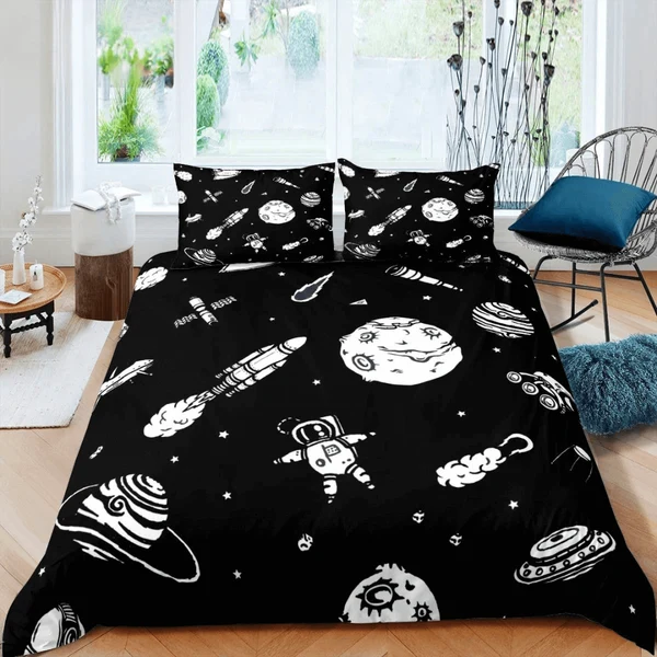 Durable 3D Space Astronaut Doona Cover Refined