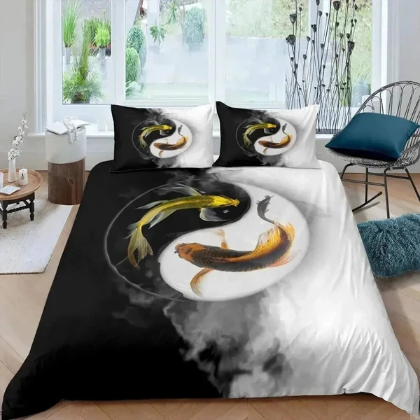 Fine Crafted 3D Yin Yang Bedding Set Versatile