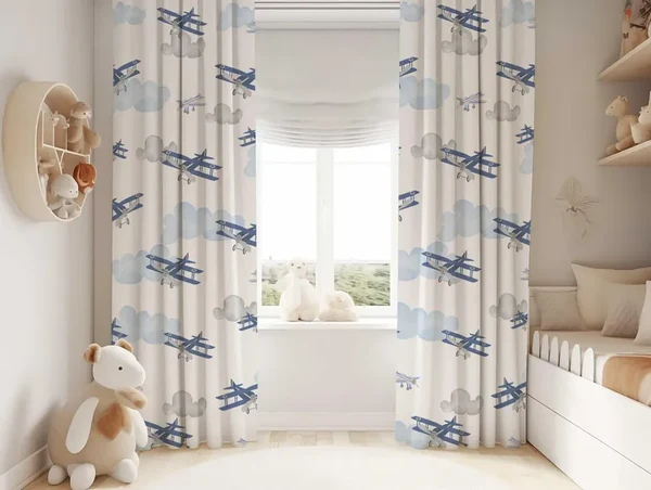 Verified Airplane amp Hot Air Balloon Curtains for Kids – Fun amp Whimsical Window Drapes For Children Long-Lasting