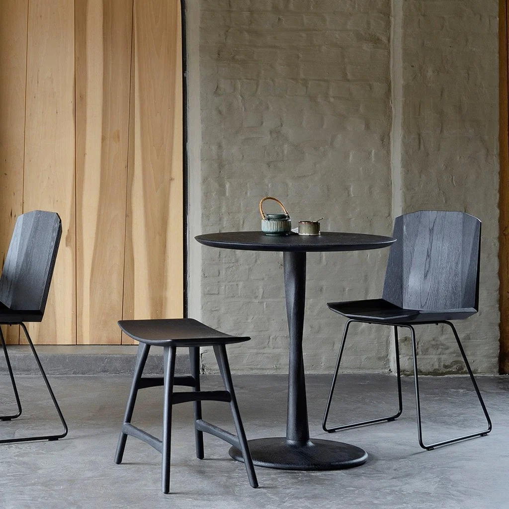 Natural Torsion Black Dining Table 28 quot Advanced