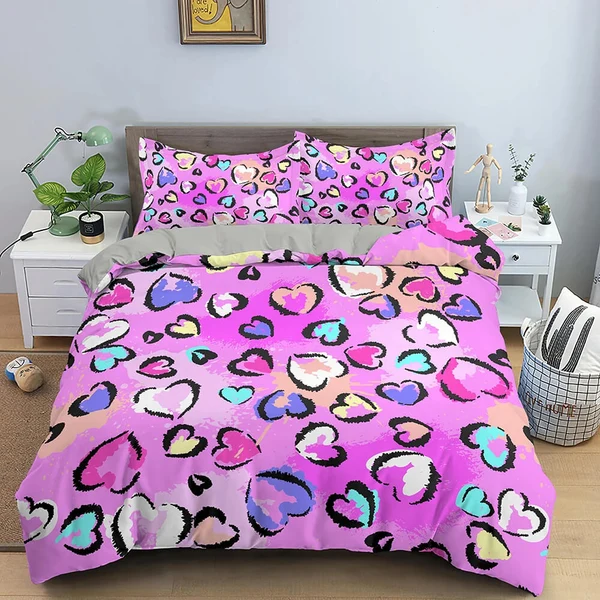 Selected Heart Shaped Colorful Bedding Set Healthy