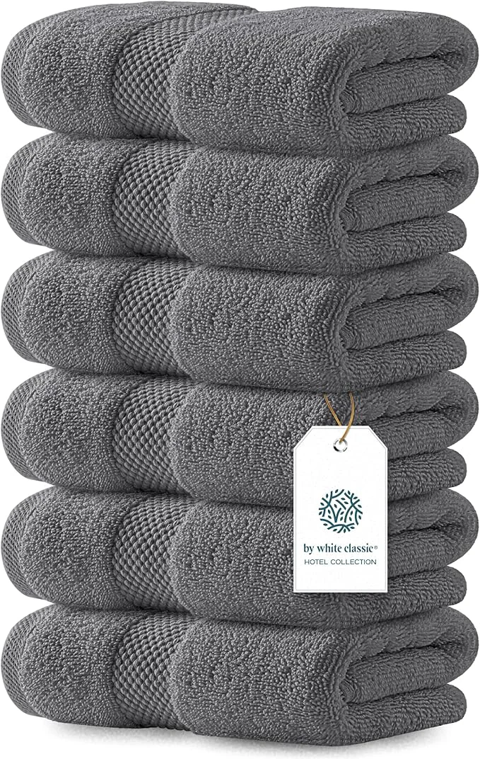 Innovative White Classic Luxury Dark Gray Hand Towels Trendy