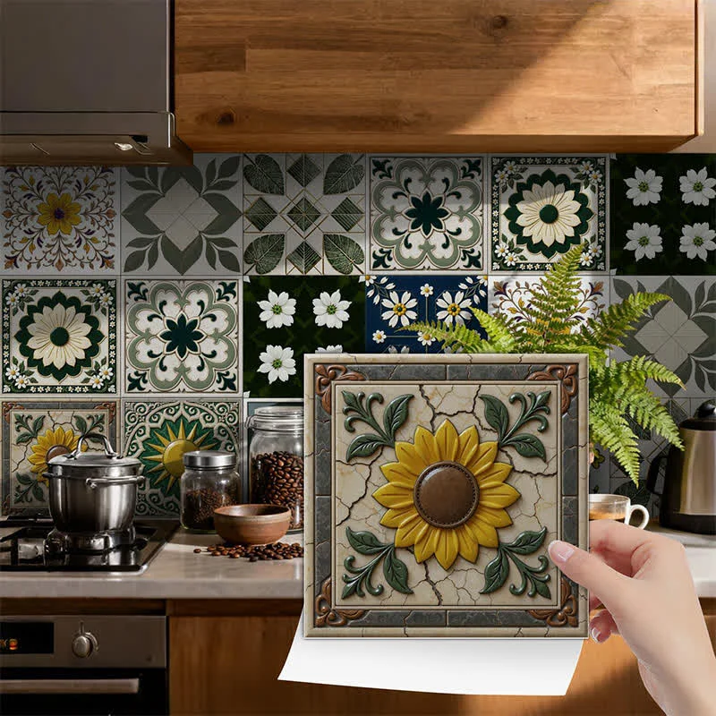 Superior Ownkoti Sun amp Floral Peel and Stick Wall Sticker 24PCS Long-Lasting