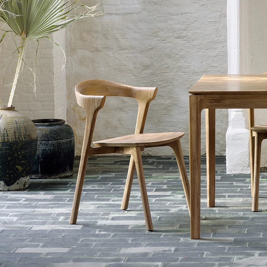 Enhanced Bok Solid Teak Dining Chair Trendy