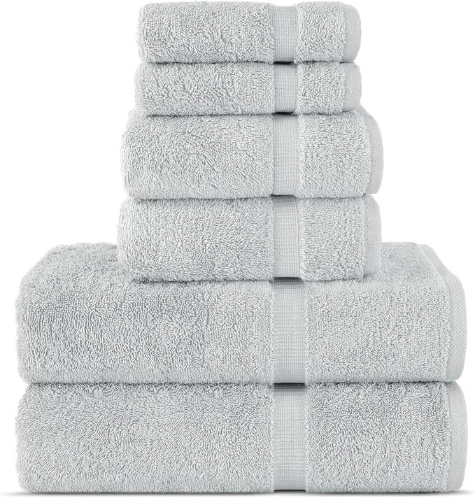 Eco-Friendly Chakir Turkish Linens Luxury Spa and Hotel Quality Premium Cotton 6-Piece Towel
