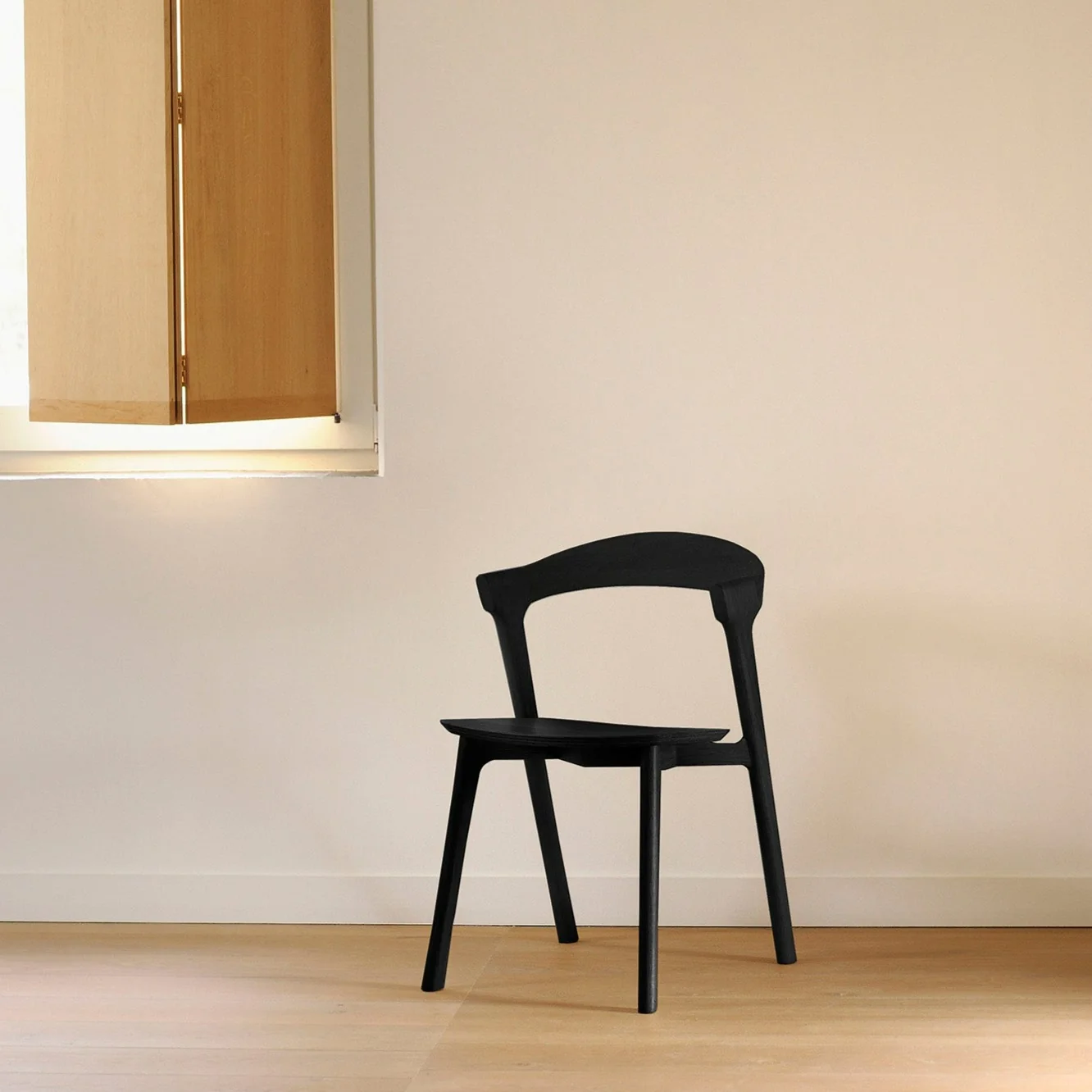 Organic Bok Solid Black Oak Dining Chair Carefully Designed
