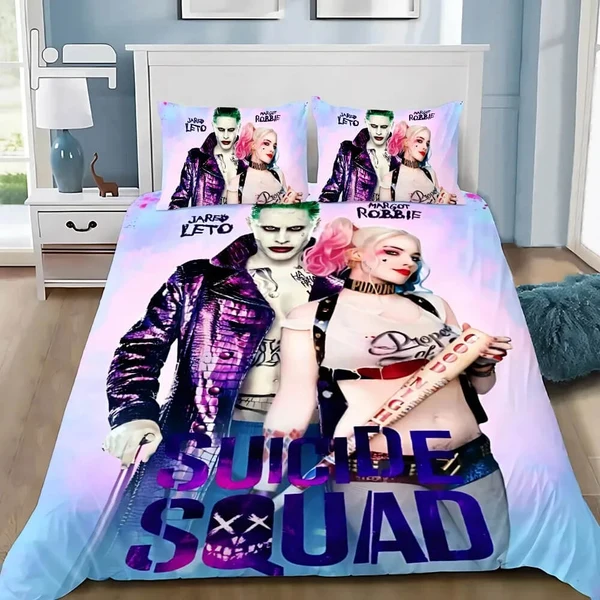 Versatile Harley Quinn amp Joker Quilt Cover – DC Comics Villain Bedding Set for Fans Proven