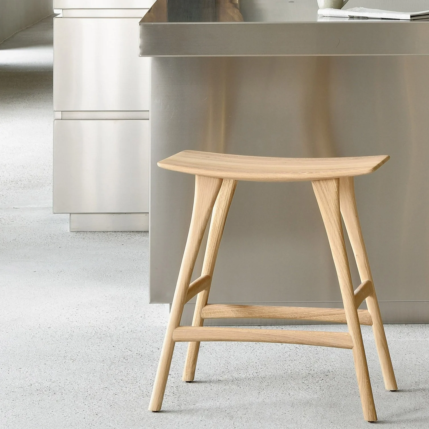 Natural Osso Counter Stool Oak Flexible