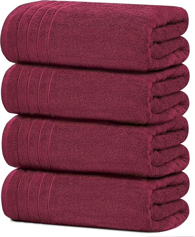 Clean Tens Towels Pack of 4 Extra Large Bath Towels 30 x 60 Inches Cotton Effective