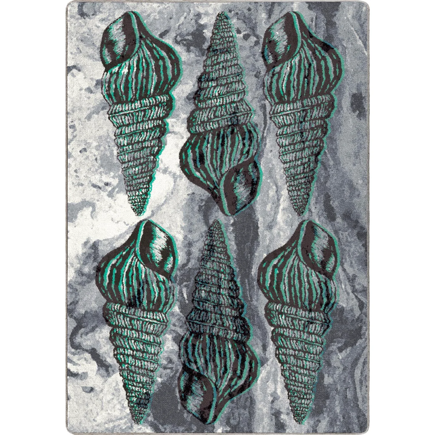 User-Friendly Sally Sold Rug – Gray and Aqua Next-Generation
