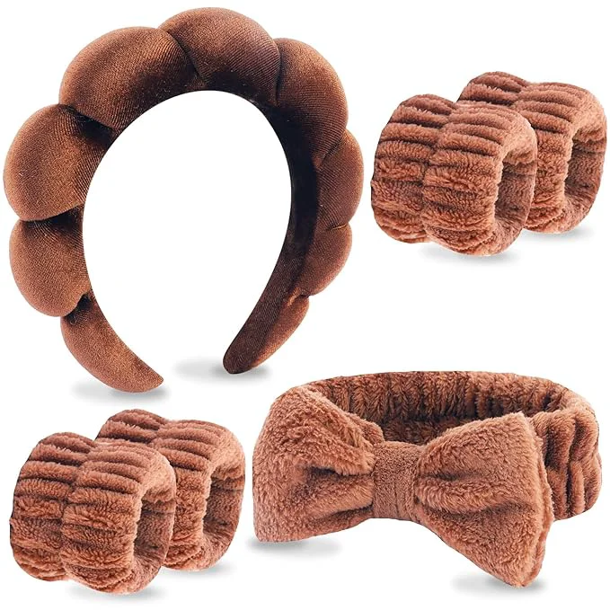 Breathable VELSCRUN Spa Headband Makeup Face Wash Skincare Headbands Stuff Secure