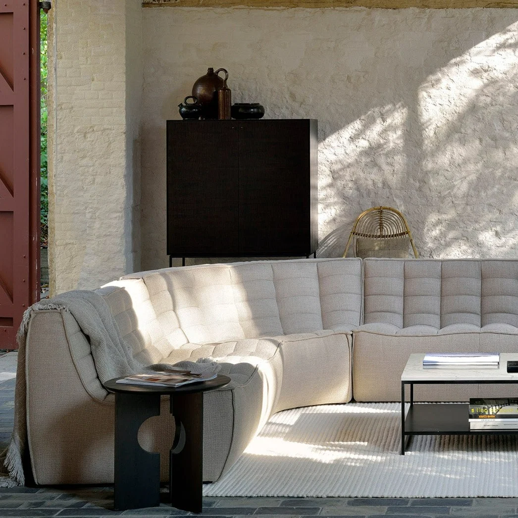 Responsible N701 Round Corner Sofa Beige Powerful