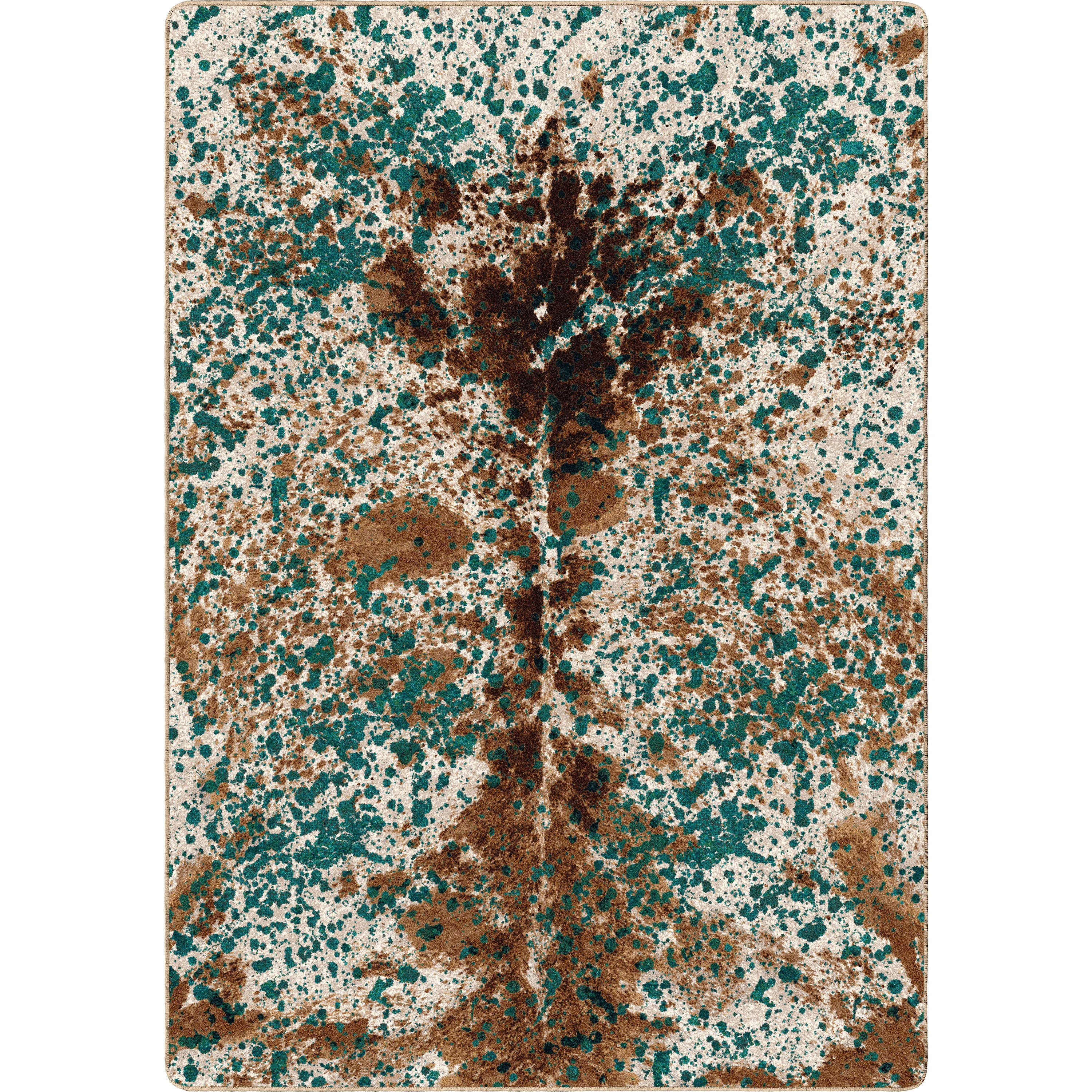 Fine Splatter Cowhide Rug – Green Turquoise World-Class