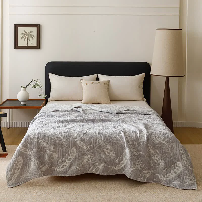 Functional Ownkoti Feather Cotton Gauze Quilt Blanket Original