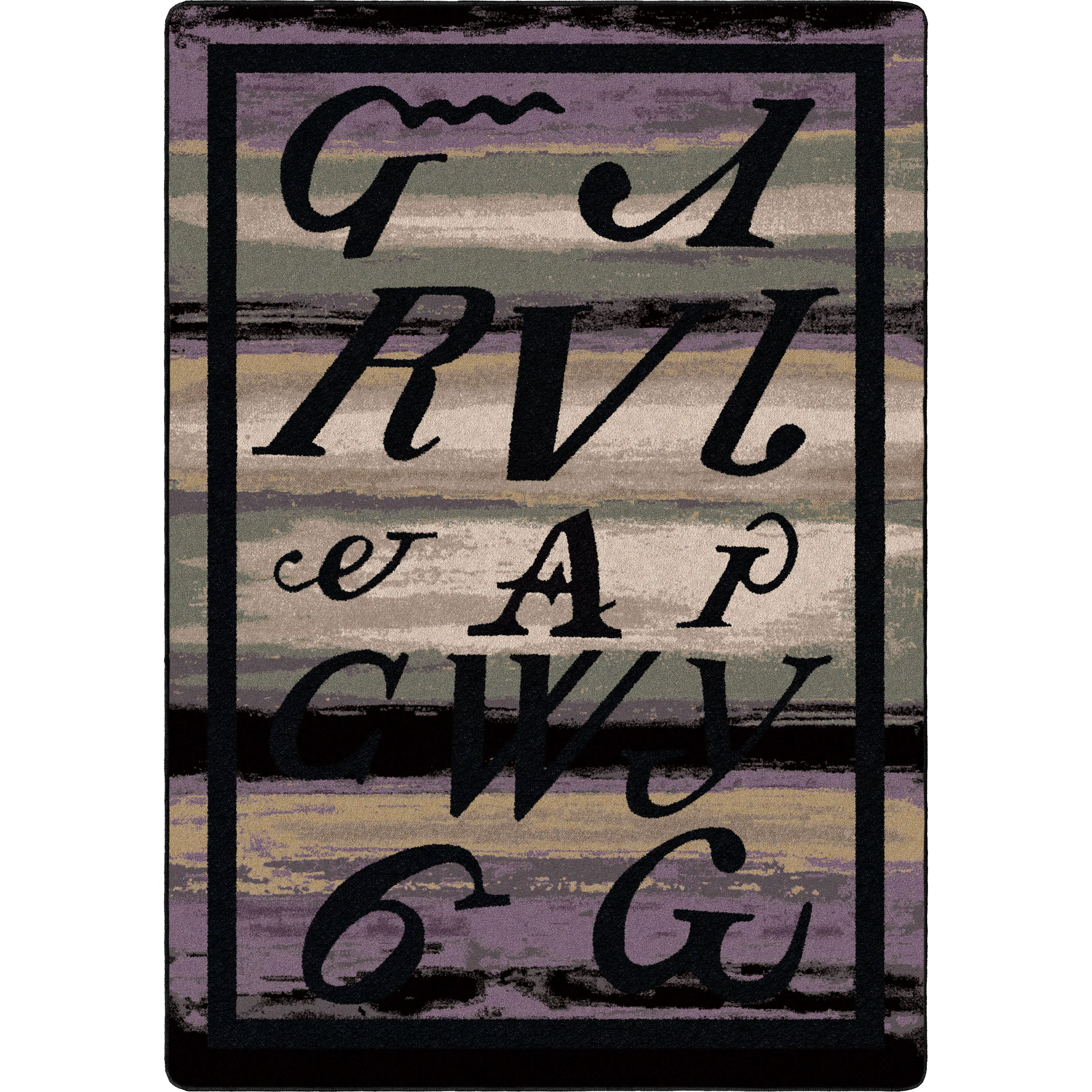 Long-Lasting Syllabary Rug – Multi Elegant