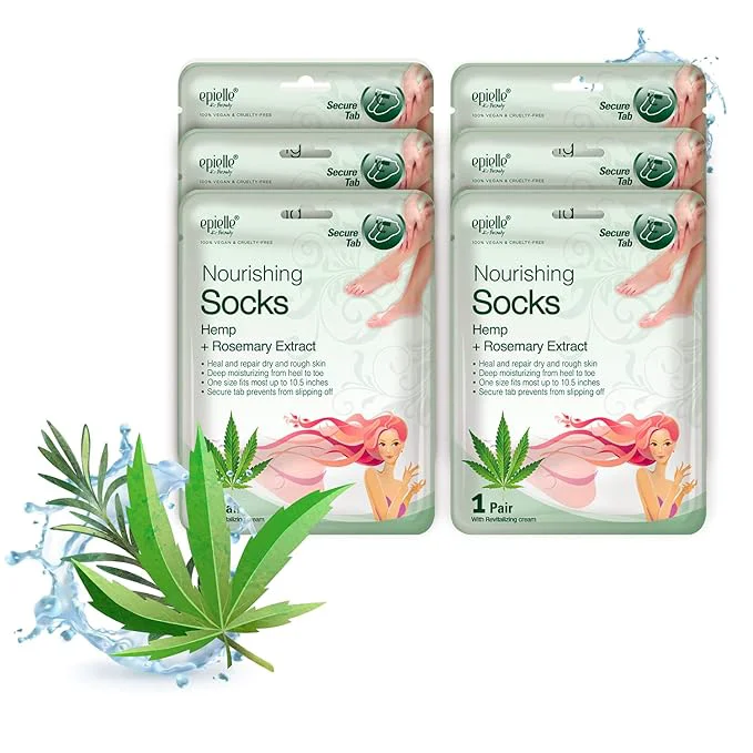 Pure Epielle Nourishing Foot Mask 6 Pairs Repair and Soften Next-Generation