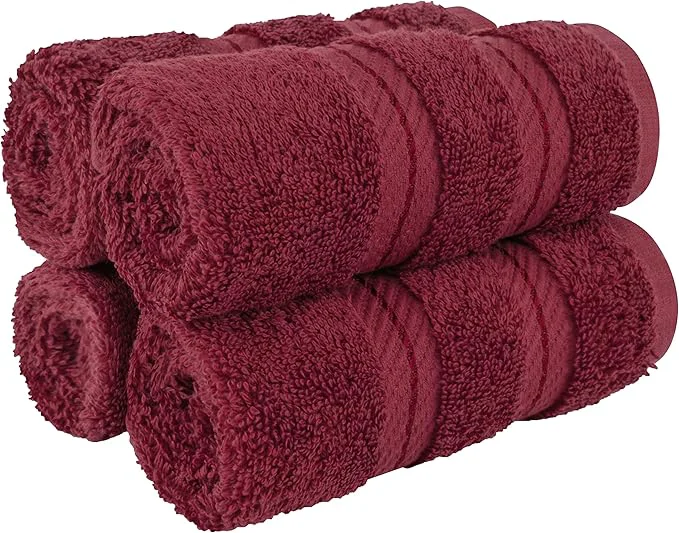 Green American Soft Linen Luxury Washcloths Quality