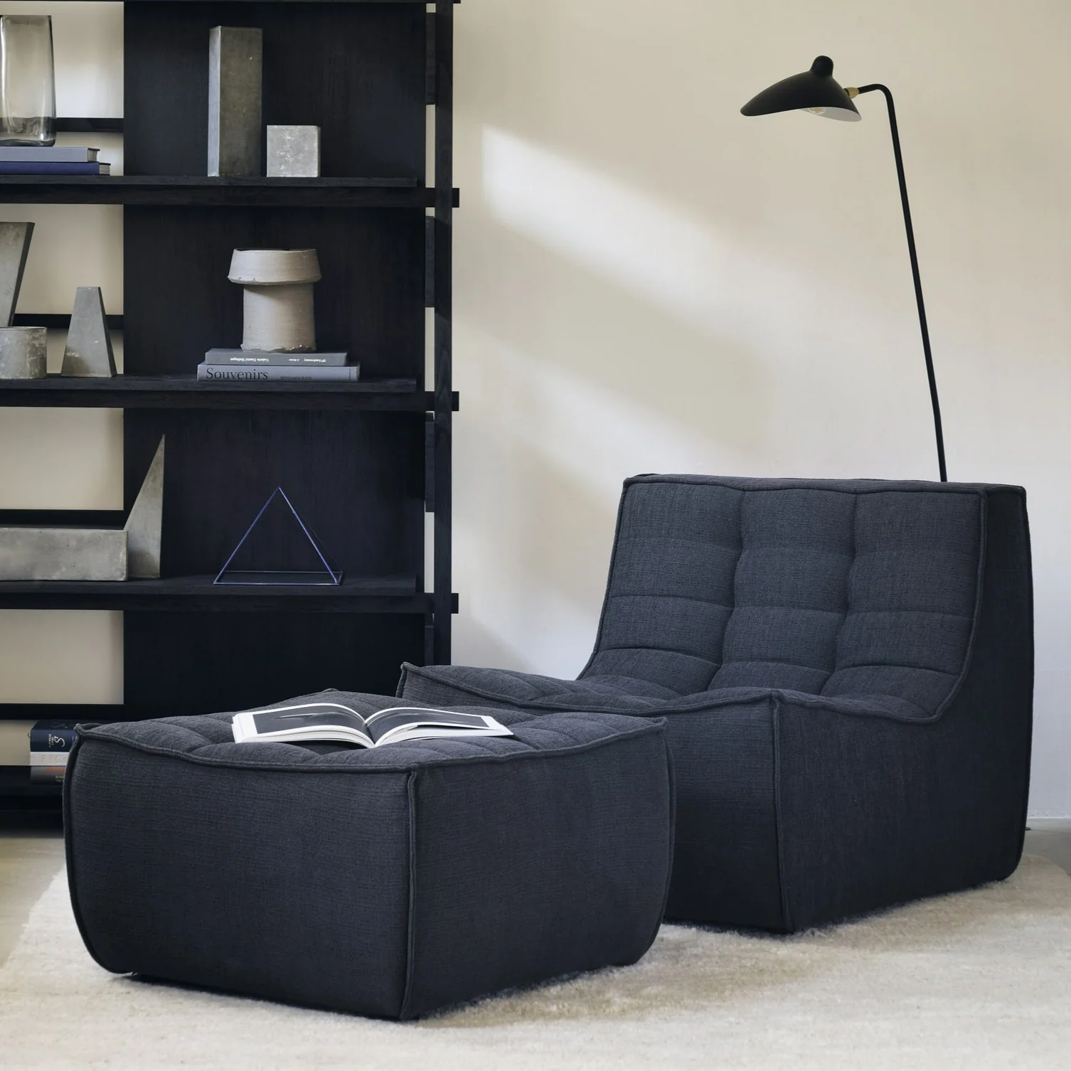 First-Class N701 Single Seater Eco Fabric Sofa Graphite Outstanding