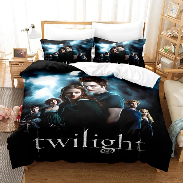 Next-Generation Twilight Vampire Quilt Cover Set – Bella amp Edward Doona Cover for Teens amp Fans Convenient