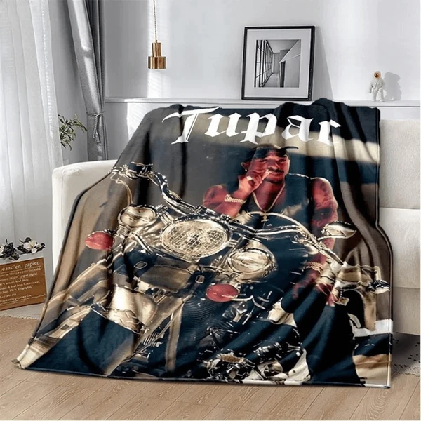 Next-Generation Eminem Tupac Rap God Blanket – Hip Hop Music Flannel Throw for Sofa Bed amp Rap Fans Advanced
